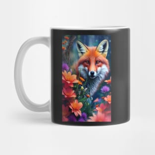 Fox and Flowers Mug